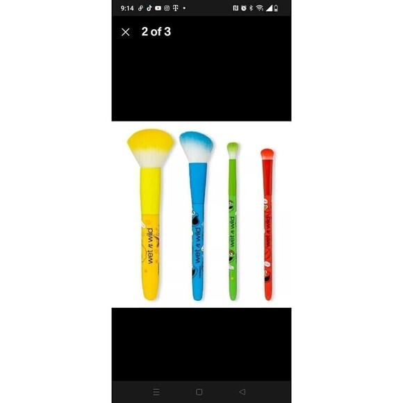 WET N WILD 123 SESAME STREET Eyeshadow Palette And Makeup Brushes Set Of 2 New - Picture 6 of 7